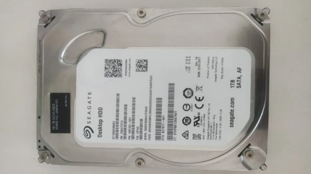Disque dur interne Seagate 1 To 3.5" - 7200 RPM 256 Mo Serial ATA 6 Gb/s